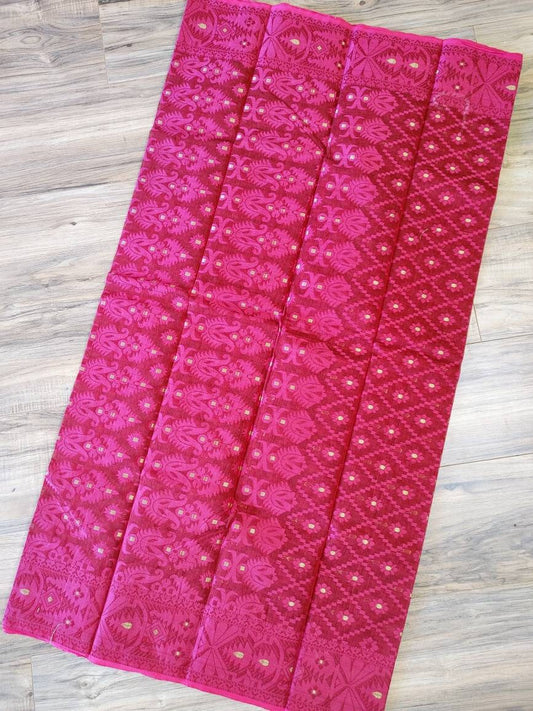 Tangail Semi-Moslin Saree, Color Variation Available. Made in Tangail, Bangladesh