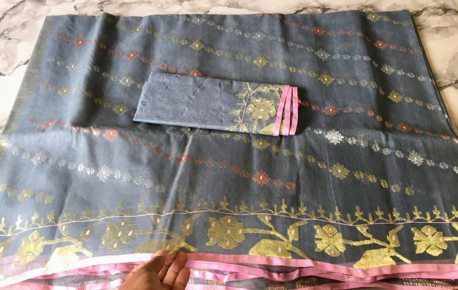 Exclusive Traditional Hand Woven Dhakai Jamdani Saree main image 0