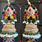 Designer Jhumka Earrings, Oversized 22K Gold Plated, Premium Quality, Indian / Pakistani Wedding Jewelry, Sabyasachi Bollywood Fashion