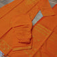 Oversize Handloom Dhakai Jamdani Cotton 3 piece, Orange with Golden Zari, Comfortable Summer Wear, Kamij-Dupatta-Salwar, Made in Bangladesh