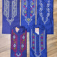 Original Dhakai Jamdani Men Punjabi, Royal Blue, Handwoven Tosshor Silk, Loose Fit, Comfortable, Elegant and Classy, Handmad in Bangladesh