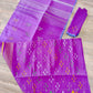 Original Dhakai Jamdani Purple Saree, Made in Bangladesh, Handwove Halfsilk, with blouse piece, beautiful White/Green/Yellow Flower work