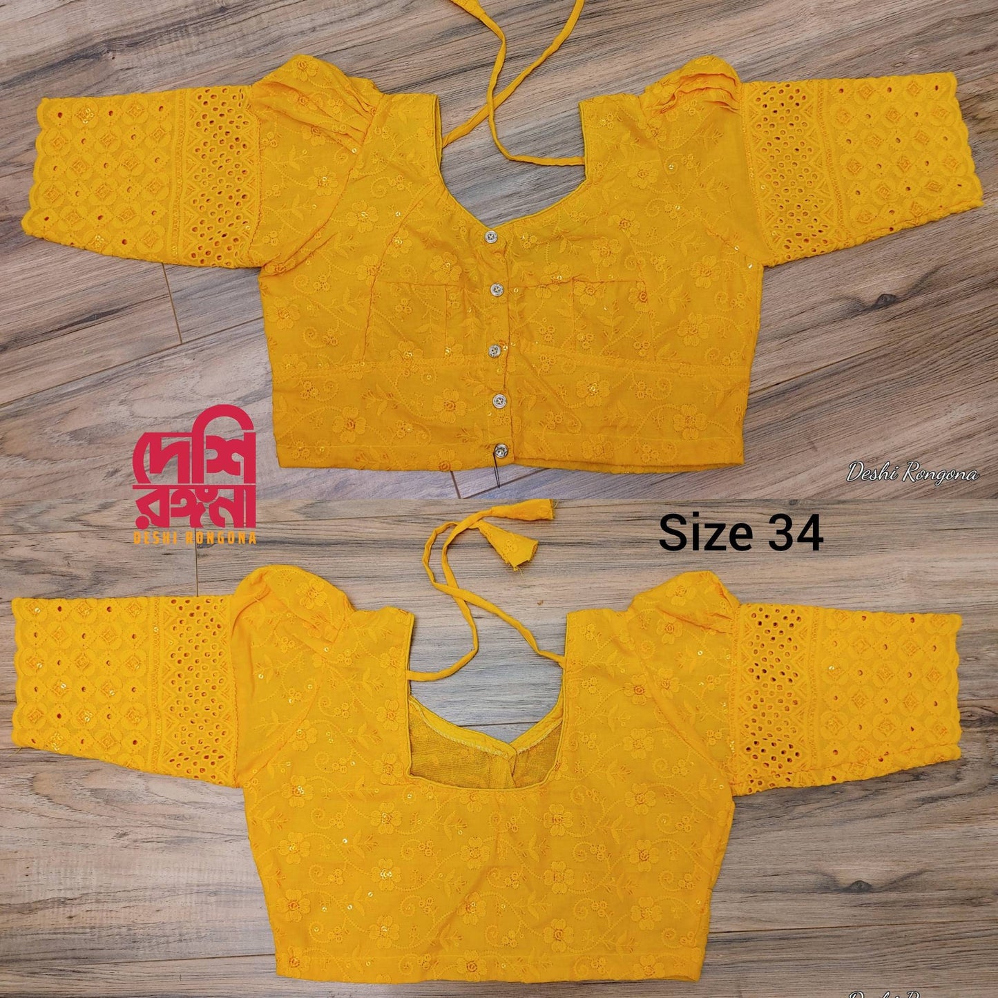 Lakhnaw Cotton Blouse, Yellow Orange Ready Designer Sequined Embroidered Blouse, Comfortable, goes with most yellow-orange sarees