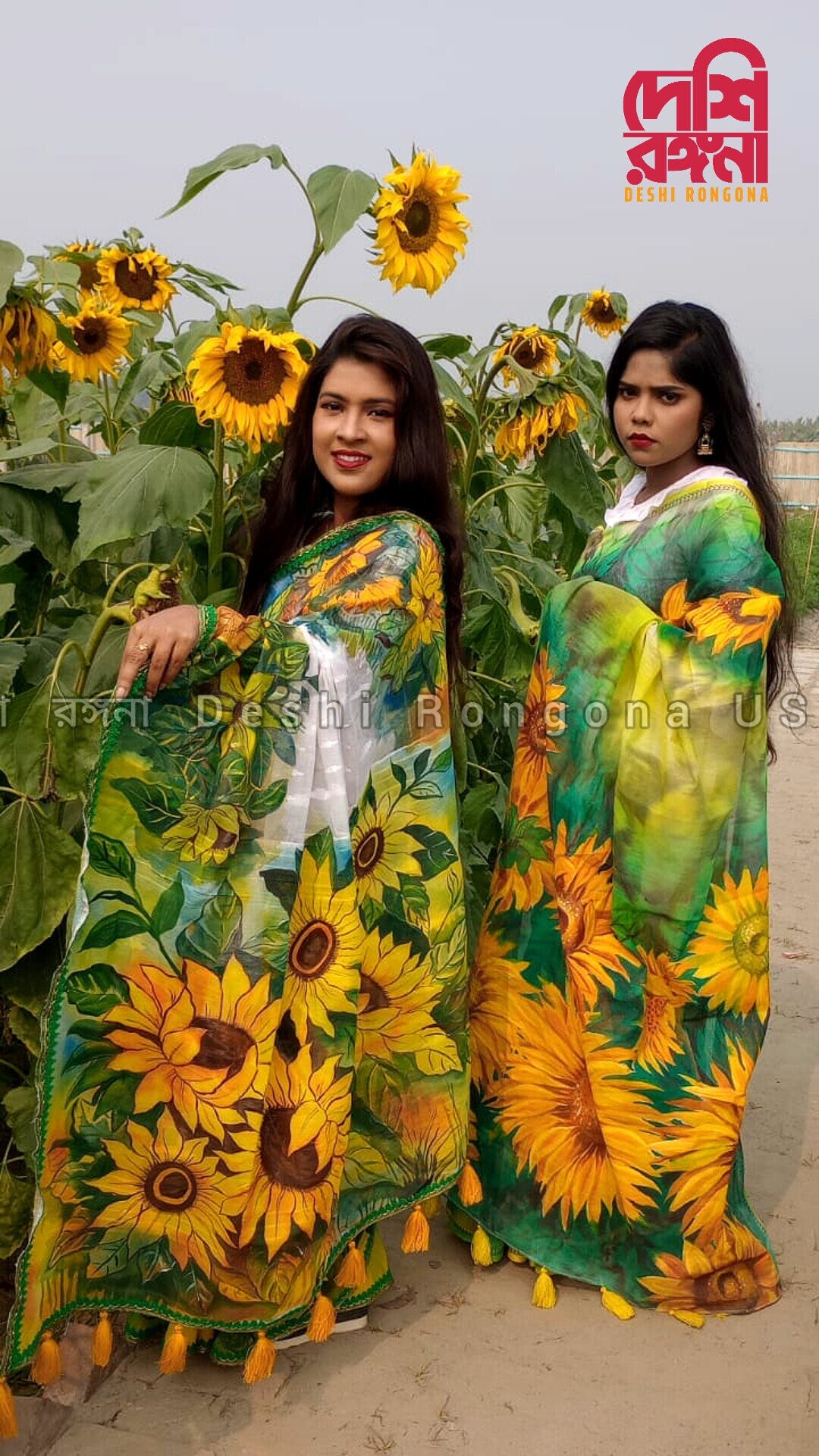 Exclusive Handpainted Sunflower on Original Dhakai Jamdani, on Halfsilk Nokshipar Saree, Feel Special with this Rare Price of Art
