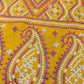 Extraordinary Hand Stiched Kantha Saree, Yellow Bangalore Silk with Purple Gujrati Kantha Works, Fall piko done, Unstitched Blouse piece