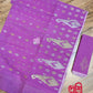 Original Dhakai Jamdani Saree, Lavender /Multi Jari work, Fall piko Done, Made in Bangladesh, Halfsilk,Handloom 40 count Traditional Saree