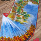 Butea Bloom Nokshi Saree – Handpainted Halfsilk