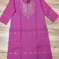 Original Dhakai Jamdani Cotton Dress, Burgundy, Golden Jari contrast work, Handwoven, Soft, Comfortable Summer Wear, Handmade in Bangladesh