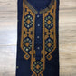 Original Dhakai Jamdani Men Punjabi, Pure Cotton, Black and Orange work Contrast Handloom, Comfortable, Elegant, Made in Dhaka, Bangladesh