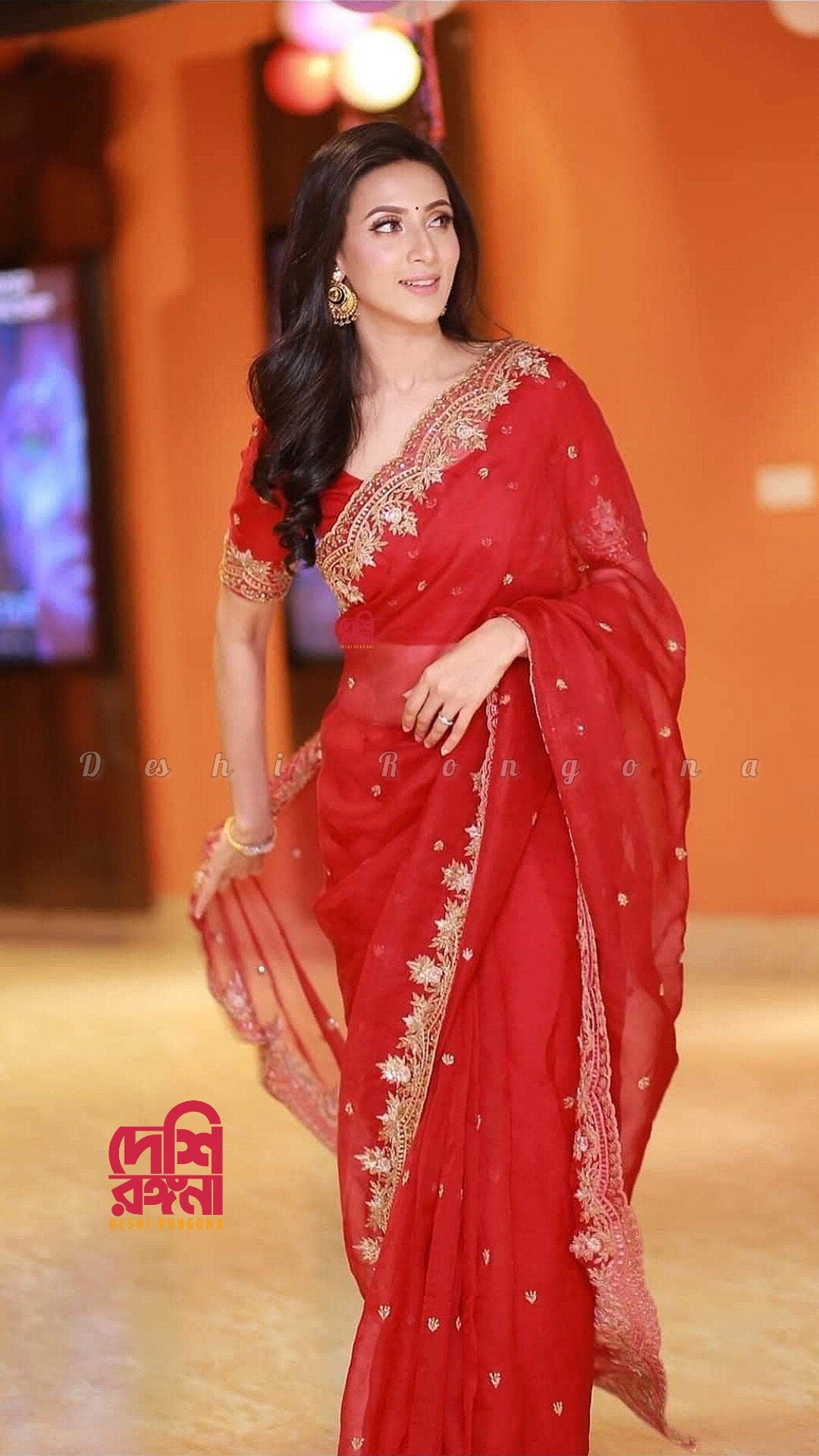 Original Moslin Handmade Karchupri work Saree, Beautiful Bridal Red color, Bangladeshi Pure Sopura Muslin Saree, Super Soft and Light Weight