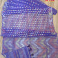 Original Dhakai Handloom Jamdani Saree, Violet with Multi Jari work allover, Halfsilk 84 count, Traditional,Classy Saree, Made in Bangladesh