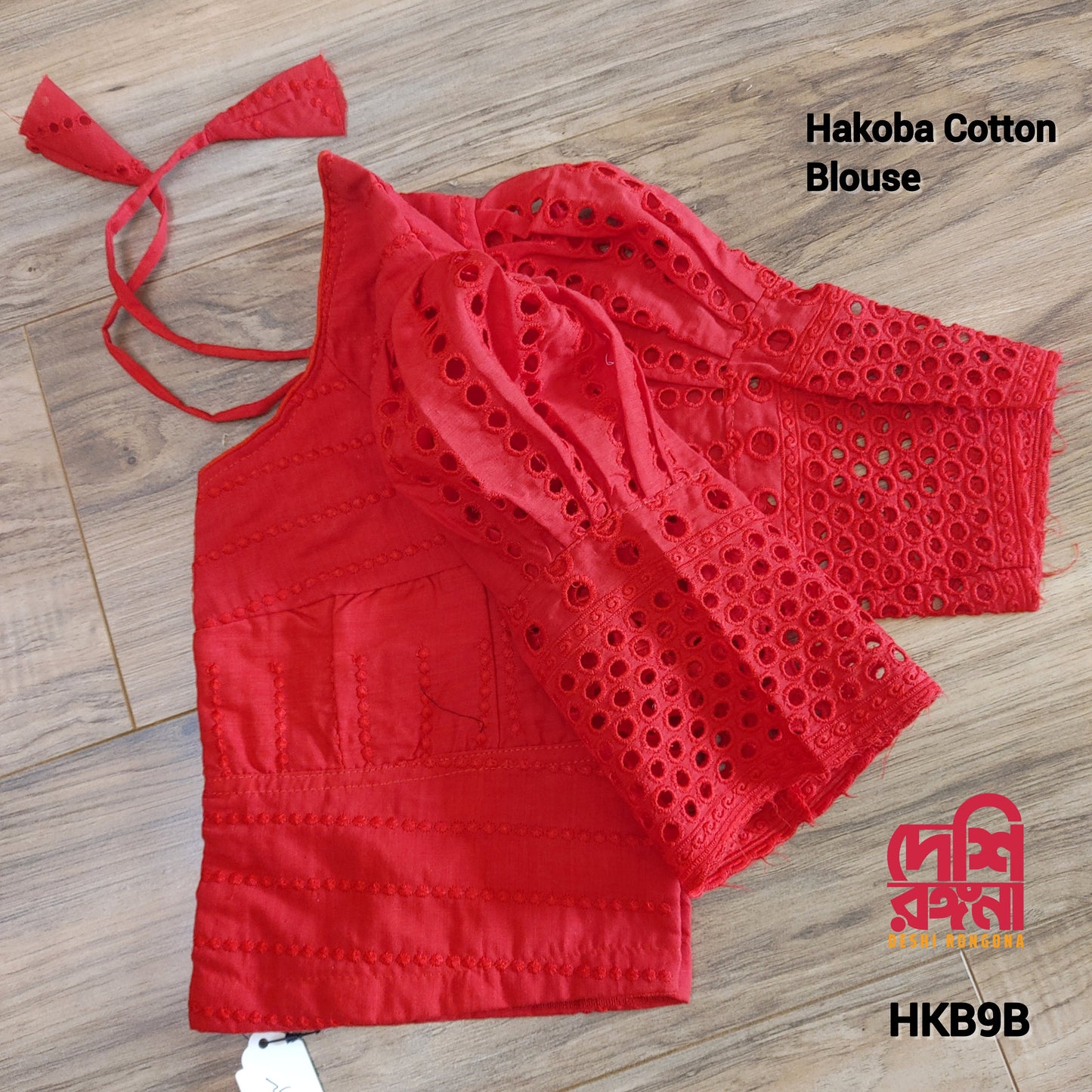 Hakoba Cotton Blouse, Size 34 to 44, Red, Comfortable, Soft, goes with any saree collection you have in your closet, No Extra fabric inside