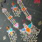 Silver Oxidised Jewelry, Antique Silver Plated, Multi color, Necklace, Earrings,Indian Bollywood Jewelry,Fashion Set, Afgan/Bohemian Jewelry