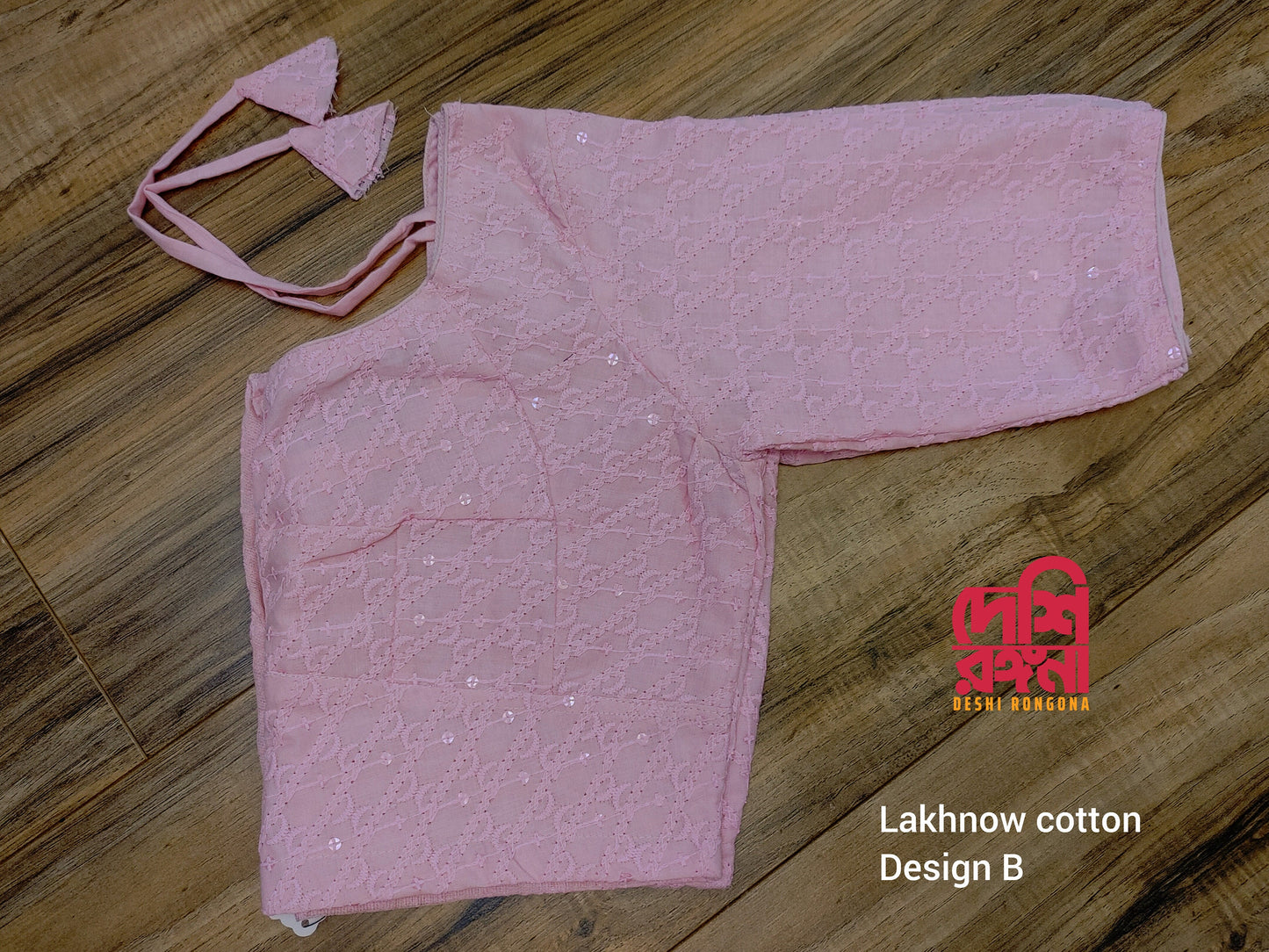 Readymade Lakhnaw Cotton Pink Blouse, Soft, plain sleeves,Size 34/36 Designer Blouse, Embroidered, Comfortable, goes with any contrast saree
