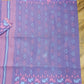 Original Dhakai Jamdani Saree, Beautiful Lavender with pink, turquoise thread work, Handwoven 64 count thread, Traditional, Elegant Saree